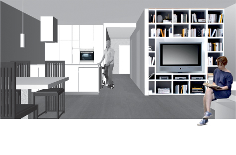 Projekt barrierefreies Wohnen Illustration